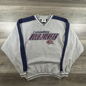 Vintage Columbus Blue Jackets Sweatshirt Mens XL NHL Hockey Crewneck Lee Sport